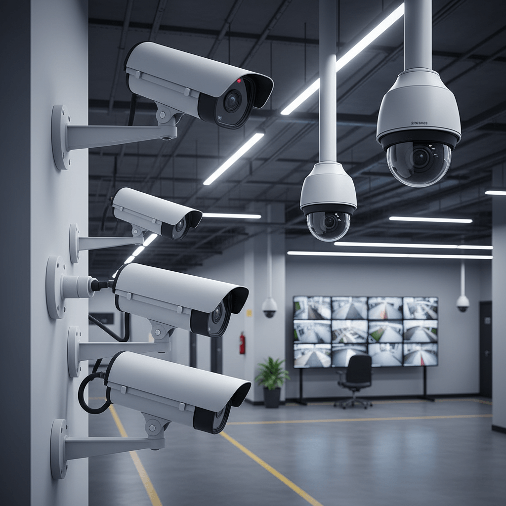 أنظمة كاميرات مراقبة داخلية وخارجية عالية الدقة في مصر من SISCOM مع متابعة عبر الهاتف والتسجيل السحابي