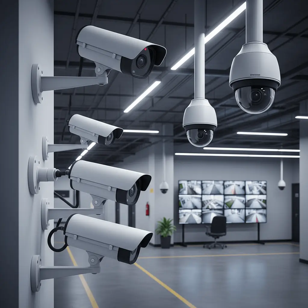 أنظمة كاميرات مراقبة داخلية وخارجية عالية الدقة في مصر من SISCOM مع متابعة عبر الهاتف والتسجيل السحابي