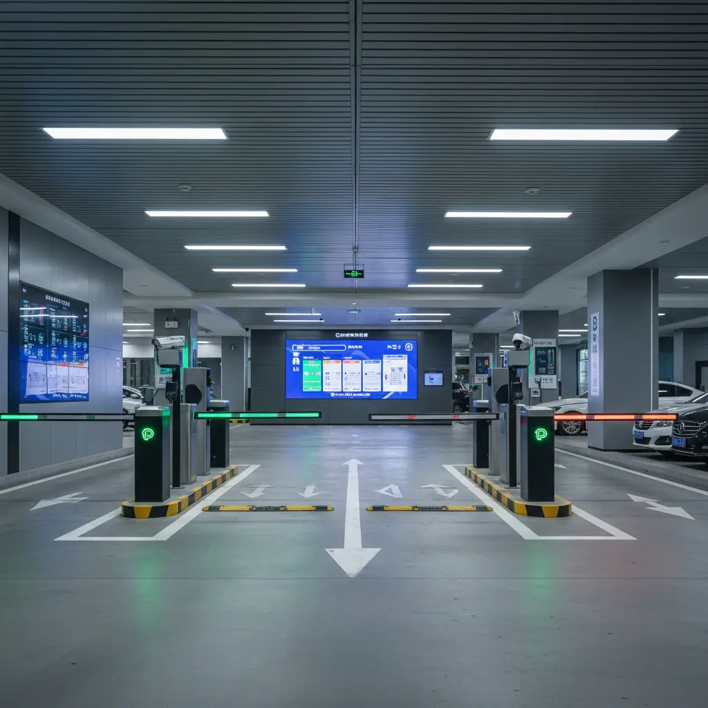 Smart parking system flow — vehicle entry and exit control SISCOM Egypt