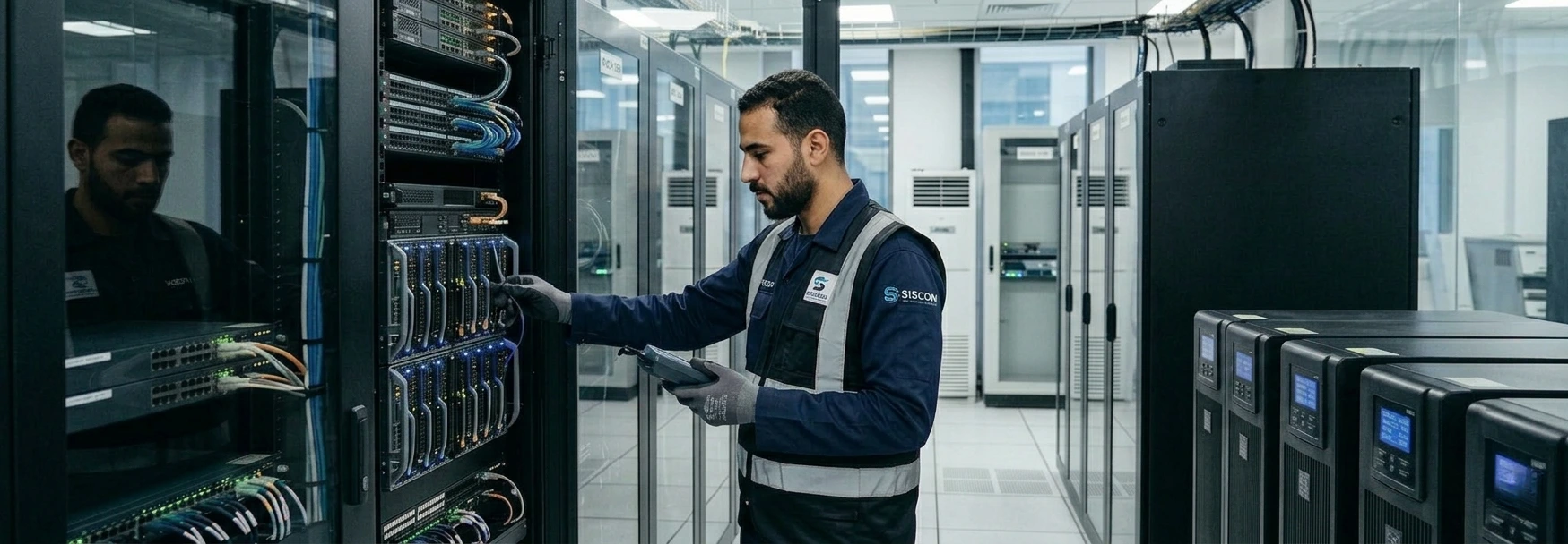 Professional structured cabling installation in Cairo business center - Cat6A network