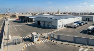Factory access control and security monitoring system with surveillance cameras, vehicle barriers and centralized management platform in Egypt