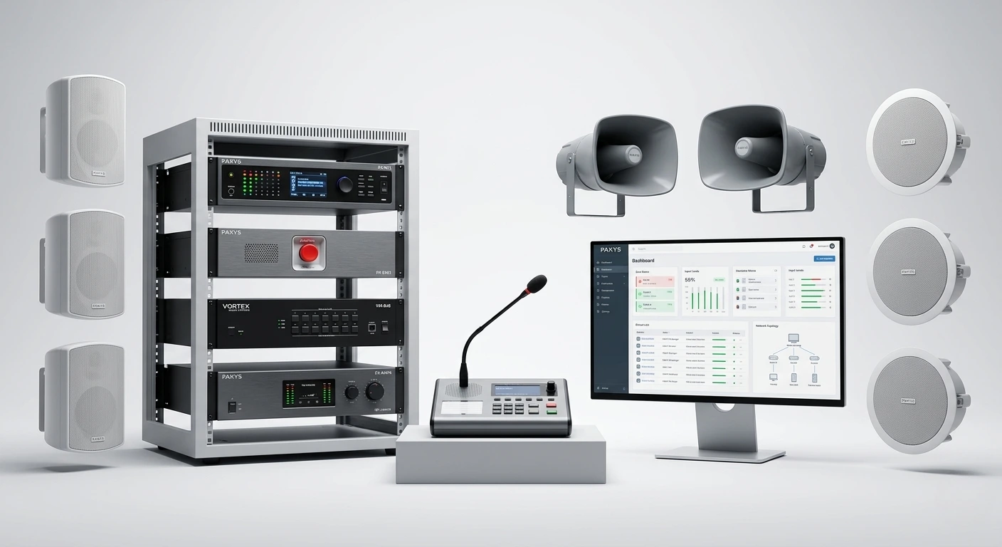 Public address sound system installation in Egypt – ceiling speakers and amplifiers