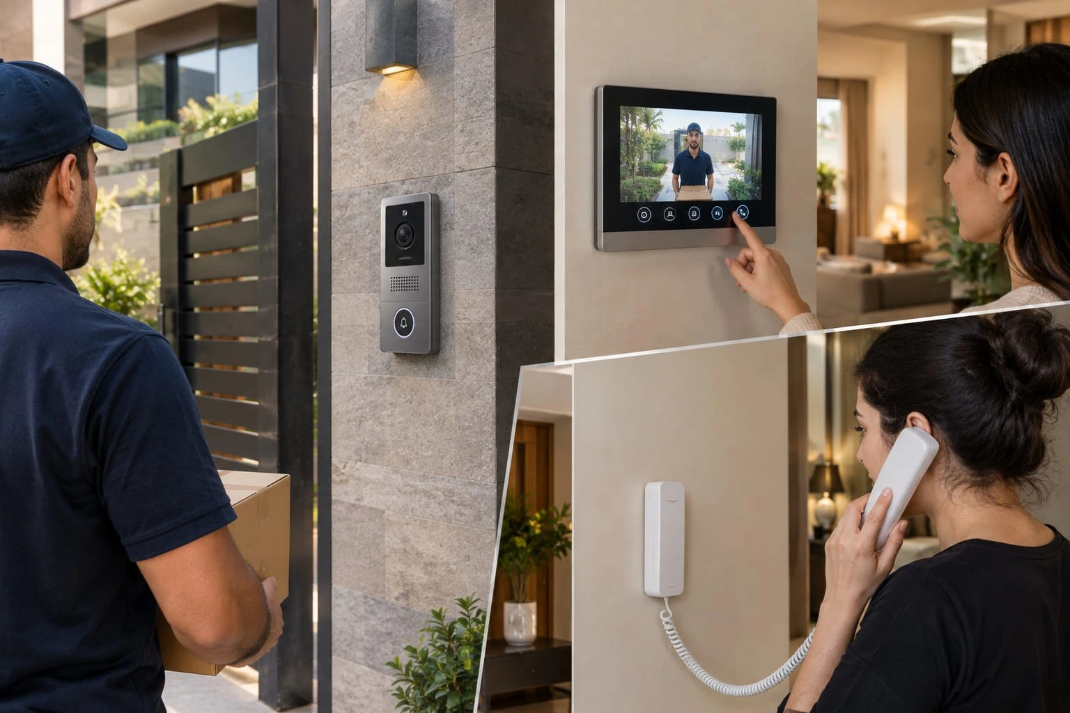مقارنة مرئية بين نظام Audio Intercom ونظام Video Intercom