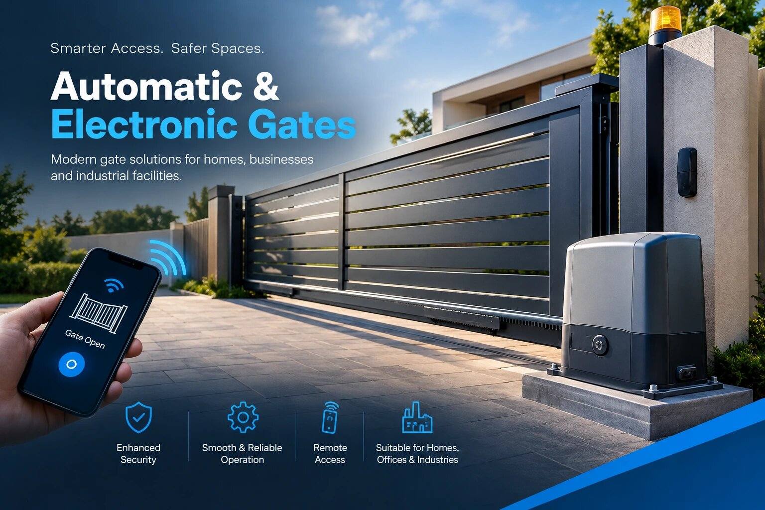 Smart automatic gate solutions for residential and commercial entrances