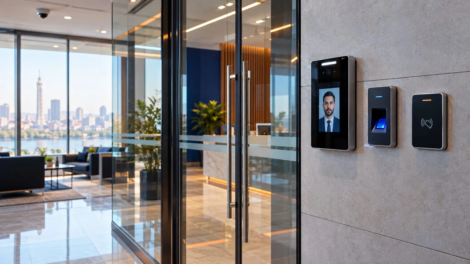مقارنة بصرية بين أنظمة التحكم في الدخول بالتعرف على الوجه والبصمة والبطاقات الذكية RFID